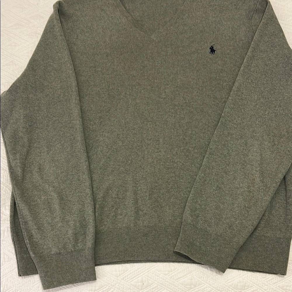 Polo by Ralph Lauren Gray Sweater Classic Knit Design